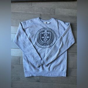 Unisex Gray Marvel Loki Time Variance Authority Crew Neck Sweatshirt Small